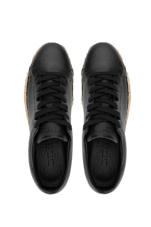 Tamer Tanca Erkek Hakiki Deri Siyah Deri Casual Ayakkabı - Görsel 6