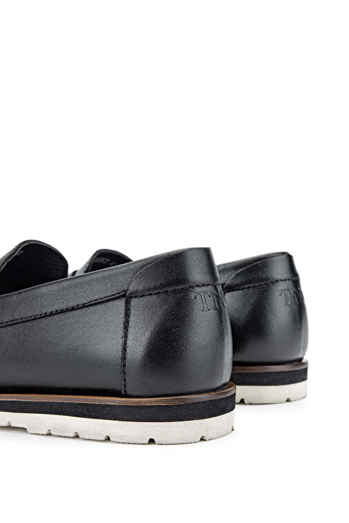 Tamer Tanca Erkek Hakiki Deri Siyah Loafer Ayakkabı - Görsel 6