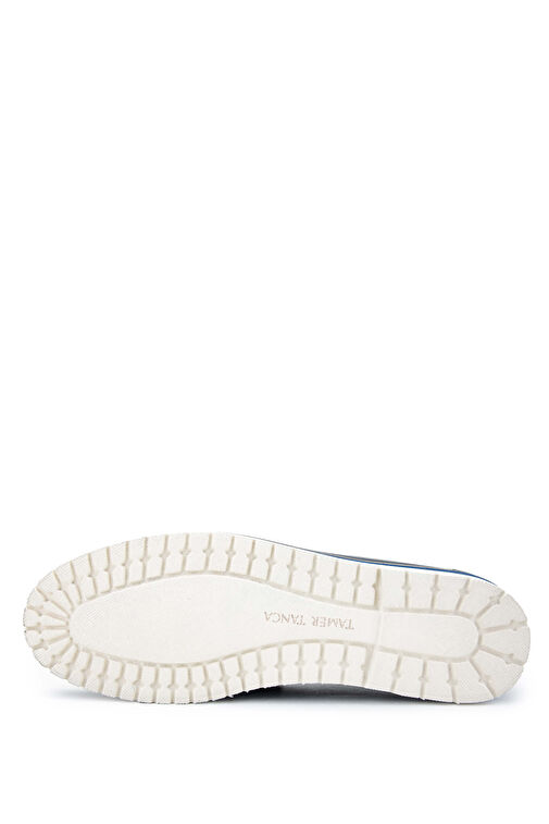 Tamer Tanca Erkek Hakiki Deri Lacivert Loafer Ayakkabı - Görsel 4