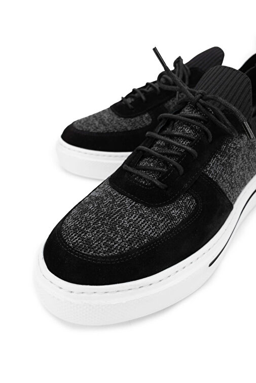 Tamer Tanca Erkek Deri & Tekstil Siyah Sneakers & Spor Ayakkabı - Görsel 4