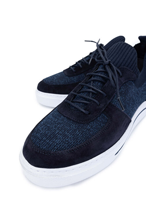 Tamer Tanca Erkek Deri & Tekstil Lacivert Sneakers & Spor Ayakkabı - Görsel 4