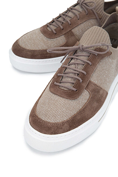 Tamer Tanca Erkek Deri & Tekstil Vizon Sneakers & Spor Ayakkabı - Görsel 4