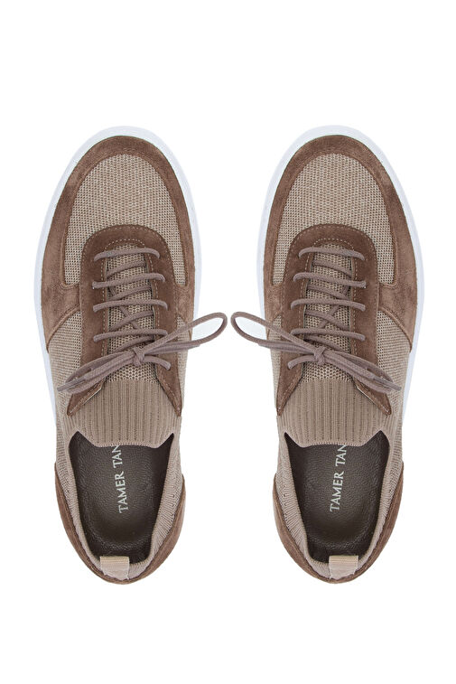 Tamer Tanca Erkek Deri & Tekstil Vizon Sneakers & Spor Ayakkabı - Görsel 6