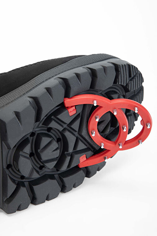 OTHREE Erkek Deri & Tekstil Siyah Kar Botu - Görsel 7