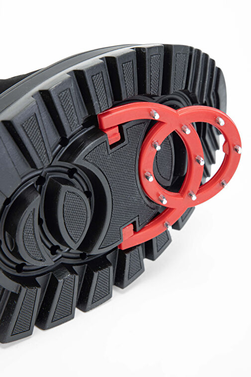 OTHREE Erkek Deri & Tekstil Siyah Kar Botu - Görsel 6