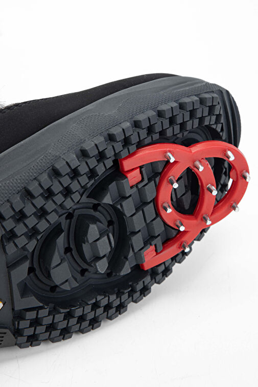 OTHREE Kadın Deri & Tekstil Siyah Kar Botu - Görsel 6