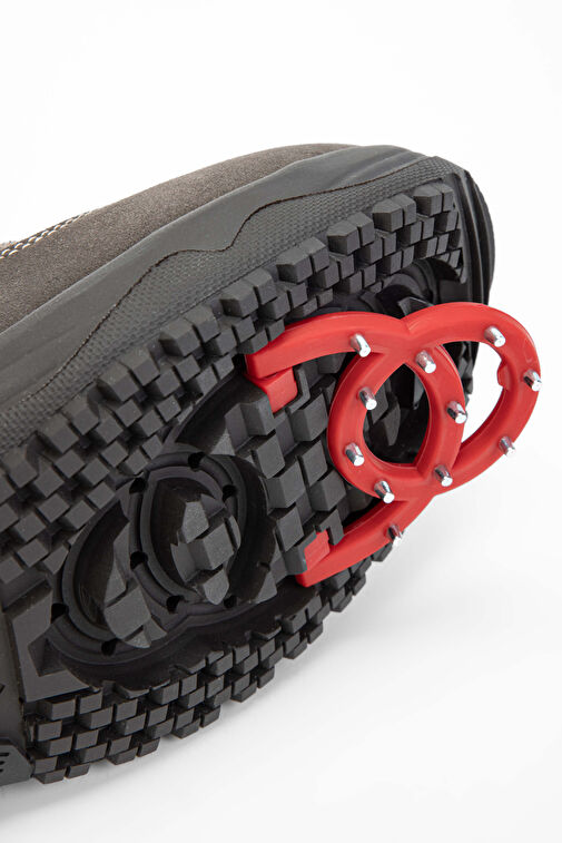 OTHREE Kadın Deri & Tekstil Bej Kar Botu - Görsel 6