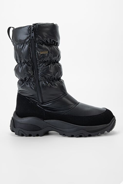 Valmenti Maura Kadın Siyah Deri & Tekstil Kar Botu - Görsel 2