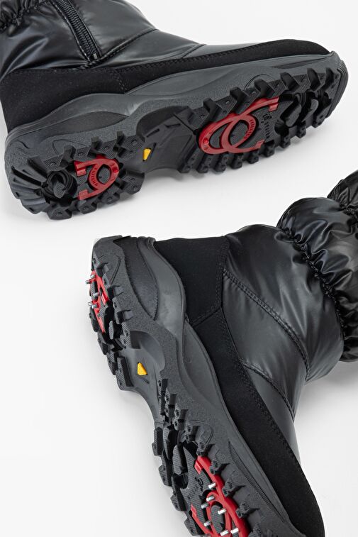 Valmenti Maura Kadın Siyah Deri & Tekstil Kar Botu - Görsel 7