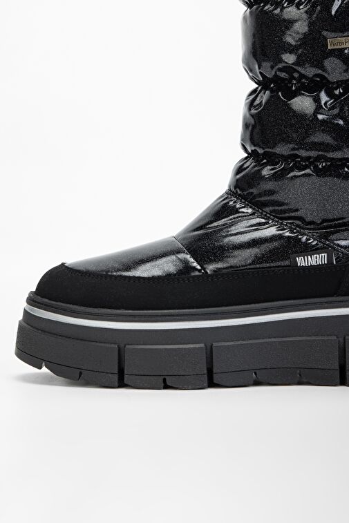 Valmenti Abriana Kadın Siyah Parıltı Deri & Tekstil Kar Botu - Görsel 4