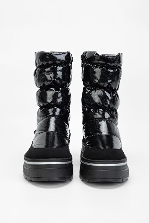 Valmenti Abriana Kadın Siyah Parıltı Deri & Tekstil Kar Botu - Görsel 5