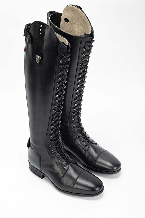 Tattini Unisex Hakiki Deri Siyah M/L Binici Cizmesi Çizme - Görsel 3