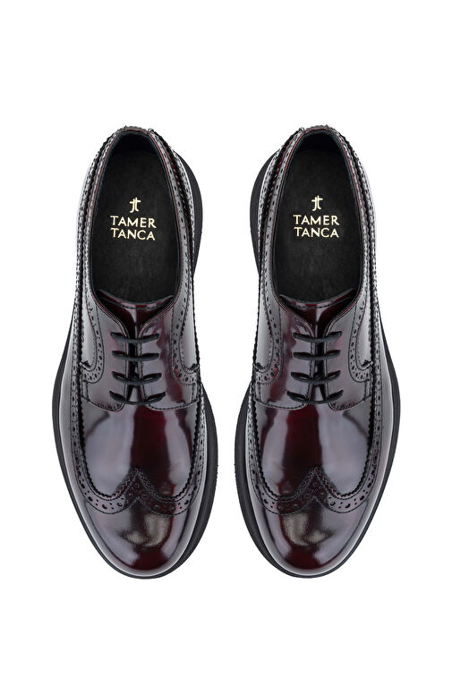 Tamer Tanca Erkek Hakiki Deri Bordo Casual Ayakkabı - Görsel 5