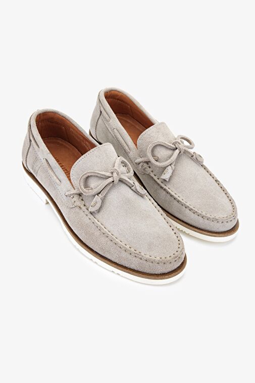 Valmenti Mais Erkek Bej Süet Hakiki Deri Loafer Ayakkabı - Görsel 5