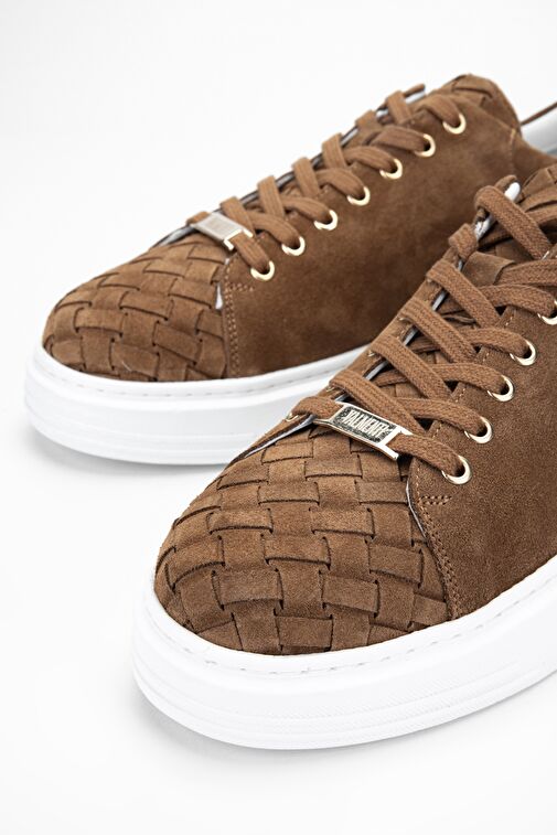 Valmenti Aletta Erkek Taba Süet Hakiki Deri Sneakers & Spor Ayakkabı - Görsel 4