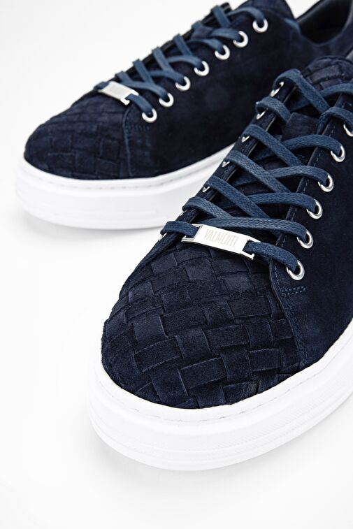 Valmenti Aletta Erkek Lacivert Süet Hakiki Deri Sneakers & Spor Ayakkabı - Görsel 4