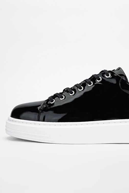 Valmenti Agathe Erkek Siyah Rugan Hakiki Deri Sneakers & Spor Ayakkabı - Görsel 5