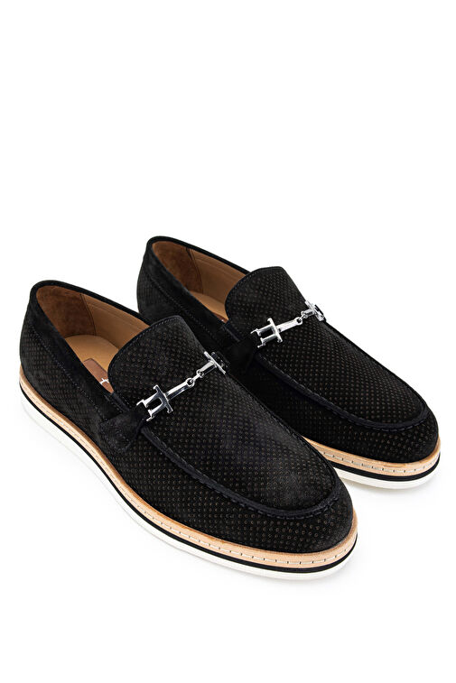 Tamer Tanca Siyah Erkek Süet Loafer 285 3864 ERK AYK Y/24 - Görsel 3