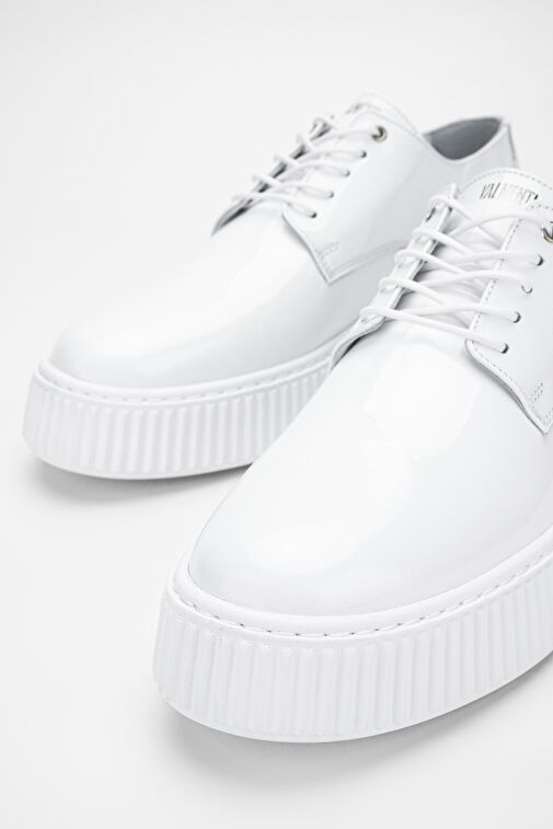 Valmenti Aden Erkek Beyaz Rugan Hakiki Deri Sneakers & Spor Ayakkabı - Görsel 4