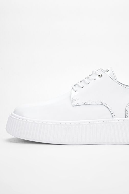 Valmenti Aden Erkek Beyaz Rugan Hakiki Deri Sneakers & Spor Ayakkabı - Görsel 5