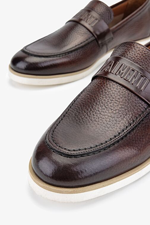 Valmenti Vuslat Erkek Taba Hakiki Deri Loafer Ayakkabı - Görsel 4