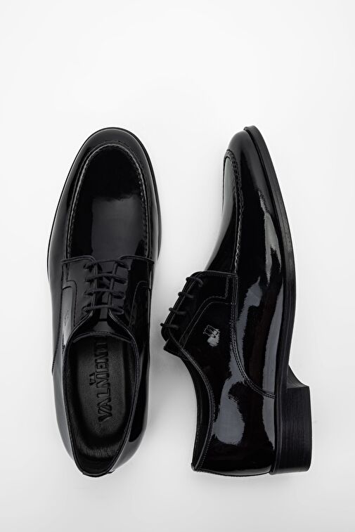 Valmenti Agathe Erkek Siyah Rugan Hakiki Deri Klasik Ayakkabı - Görsel 6