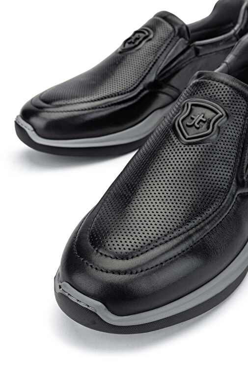 Tamer Tanca Erkek Hakiki Deri Siyah Sneakers & Spor Ayakkabı - Görsel 5