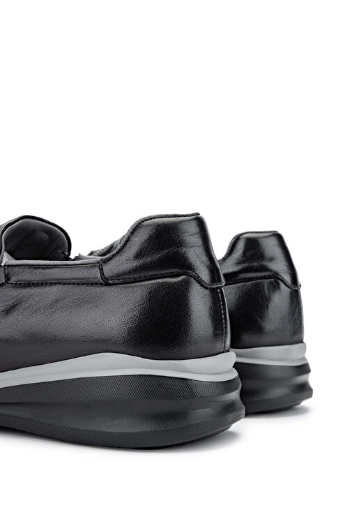 Tamer Tanca Erkek Hakiki Deri Siyah Sneakers & Spor Ayakkabı - Görsel 6