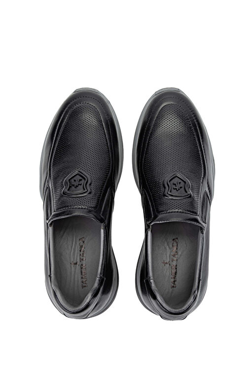 Tamer Tanca Erkek Hakiki Deri Siyah Sneakers & Spor Ayakkabı - Görsel 7