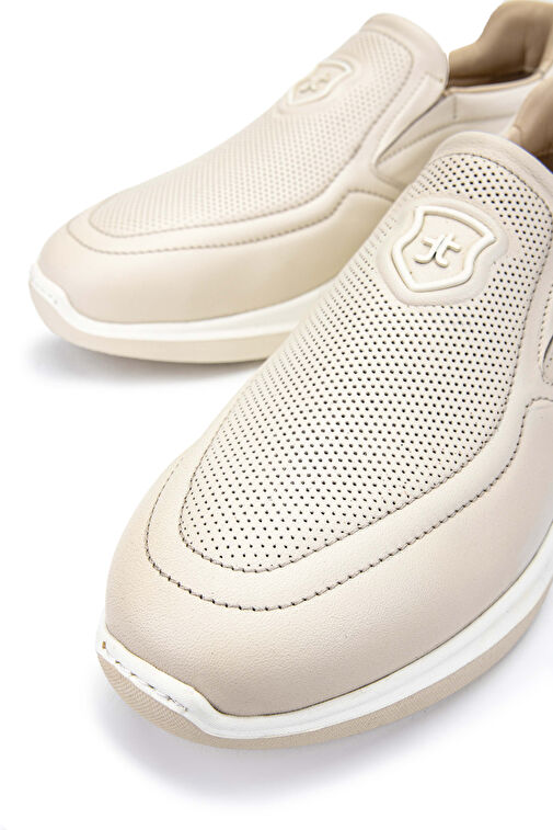 Tamer Tanca Erkek Hakiki Deri Bej Sneakers & Spor Ayakkabı - Görsel 5
