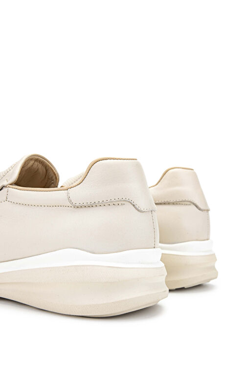 Tamer Tanca Erkek Hakiki Deri Bej Sneakers & Spor Ayakkabı - Görsel 6