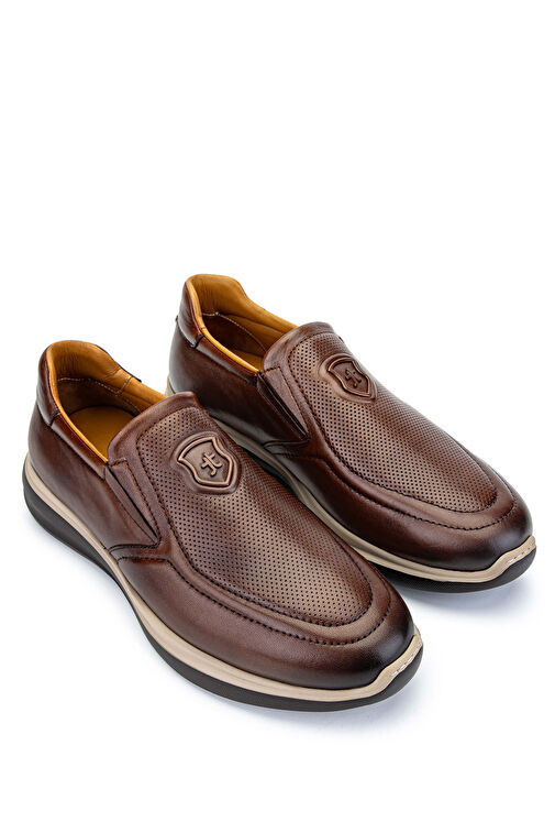 Tamer Tanca Erkek Hakiki Deri Kahverengi Sneakers & Spor Ayakkabı - Görsel 3