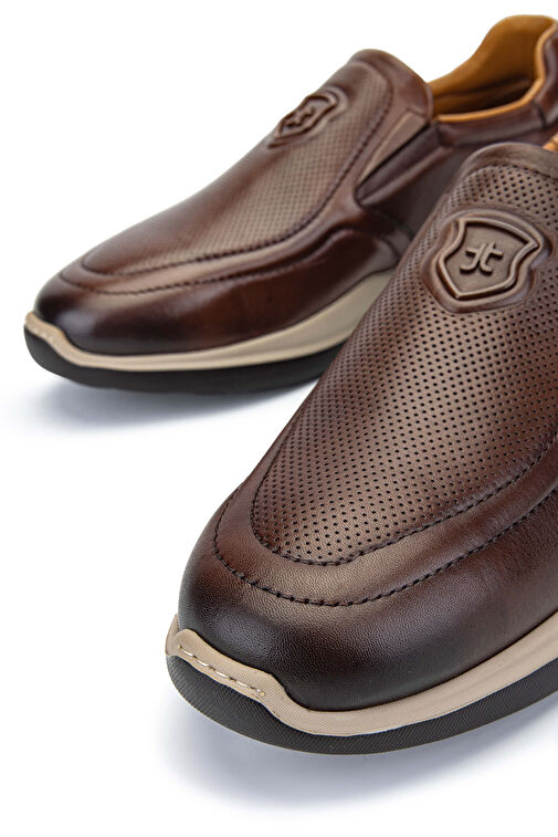 Tamer Tanca Erkek Hakiki Deri Kahverengi Sneakers & Spor Ayakkabı - Görsel 5