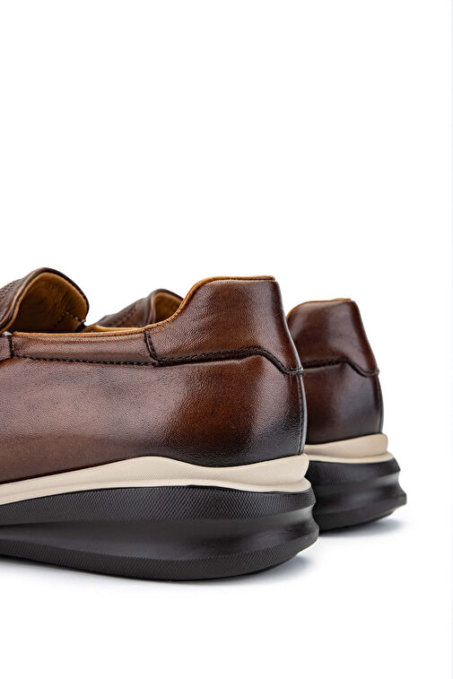 Tamer Tanca Erkek Hakiki Deri Kahverengi Sneakers & Spor Ayakkabı - Görsel 6