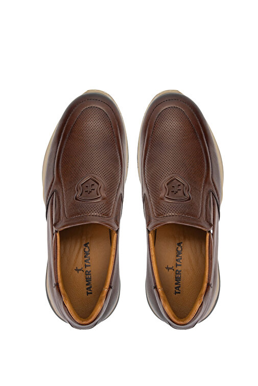 Tamer Tanca Erkek Hakiki Deri Kahverengi Sneakers & Spor Ayakkabı - Görsel 7