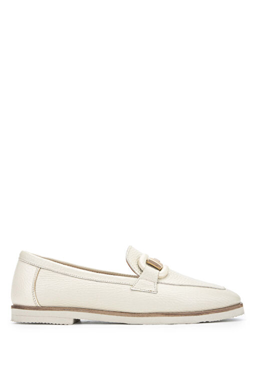 Tamer Tanca Bej Kadın Deri Loafer 961 2301 BN AYK SK23/24 - Görsel 3