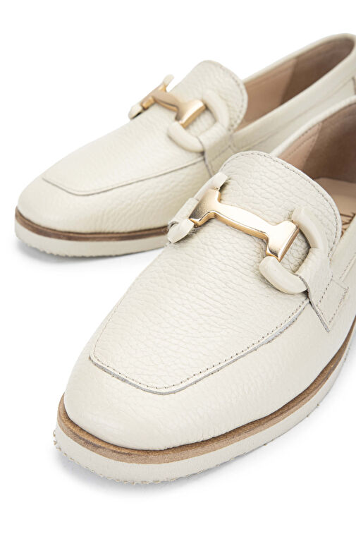 Tamer Tanca Bej Kadın Deri Loafer 961 2301 BN AYK SK23/24 - Görsel 5