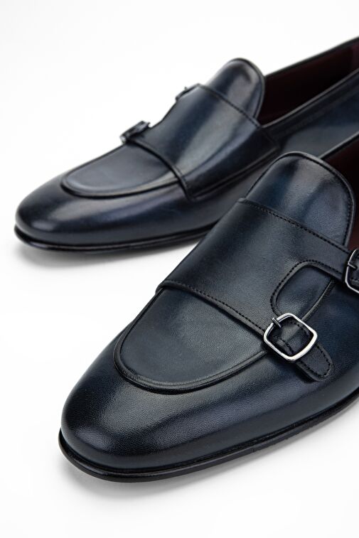 Valmenti Laura Erkek Lacivert Hakiki Deri Klasik Ayakkabı - Görsel 4