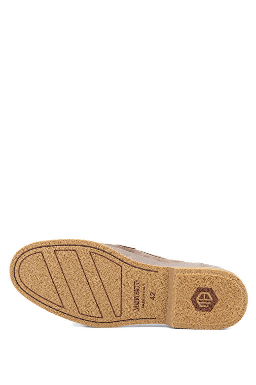 Mario Bruni Erkek Hakiki Deri Bej Loafer Ayakkabı - Görsel 4