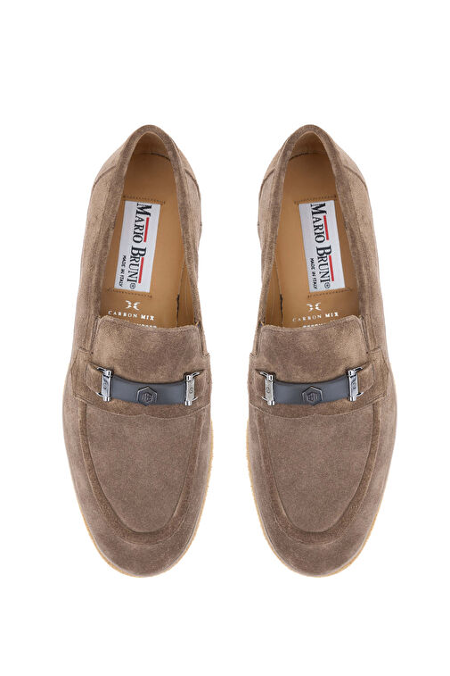 Mario Bruni Erkek Hakiki Deri Bej Loafer Ayakkabı - Görsel 5