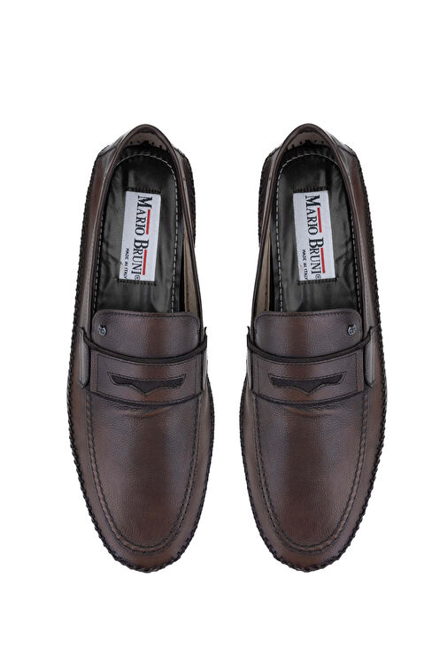 Mario Bruni Erkek Hakiki Deri Loafer Ayakkabı - Görsel 5