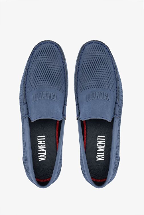 Valmenti Abriana Erkek Kot Mavi Nbk Hakiki Deri Loafer Ayakkabı - Görsel 6
