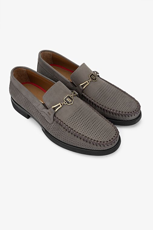 Valmenti Ester Erkek Kum Nubuk Hakiki Deri Loafer Ayakkabı - Görsel 3