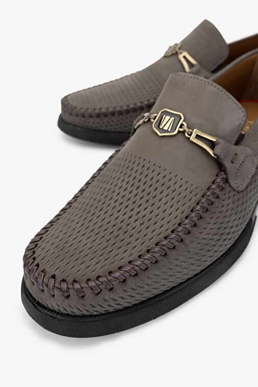 Valmenti Ester Erkek Kum Nubuk Hakiki Deri Loafer Ayakkabı - Görsel 4