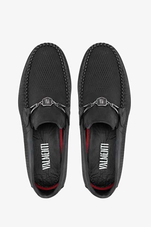 Valmenti Ester Erkek Siyah Nubuk Hakiki Deri Loafer Ayakkabı - Görsel 6