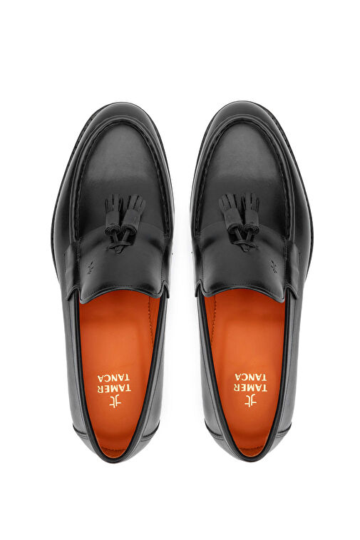 Tamer Tanca Erkek Hakiki Deri Siyah Loafer Ayakkabı - Görsel 6
