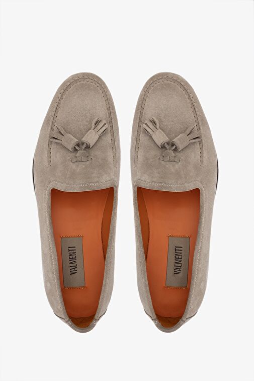 Valmenti Rachele Erkek Bej Süet Hakiki Deri Loafer Ayakkabı - Görsel 6