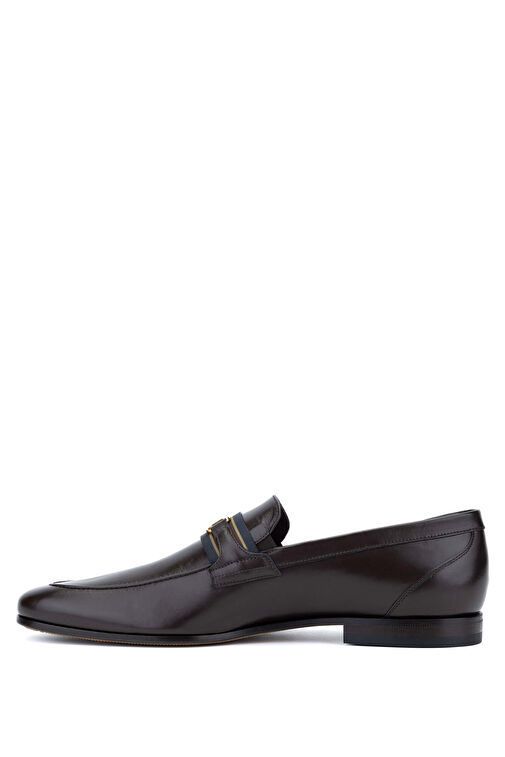 ROSSI Erkek Hakiki Deri Kahverengi Loafer Ayakkabı - Görsel 3