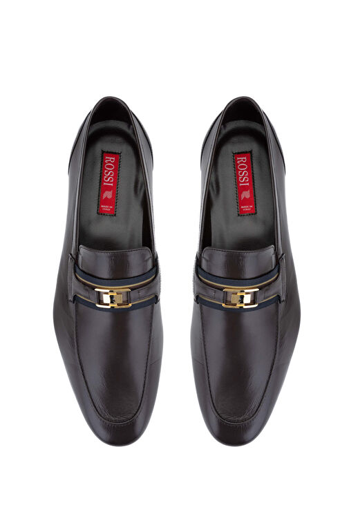 ROSSI Erkek Hakiki Deri Kahverengi Loafer Ayakkabı - Görsel 5