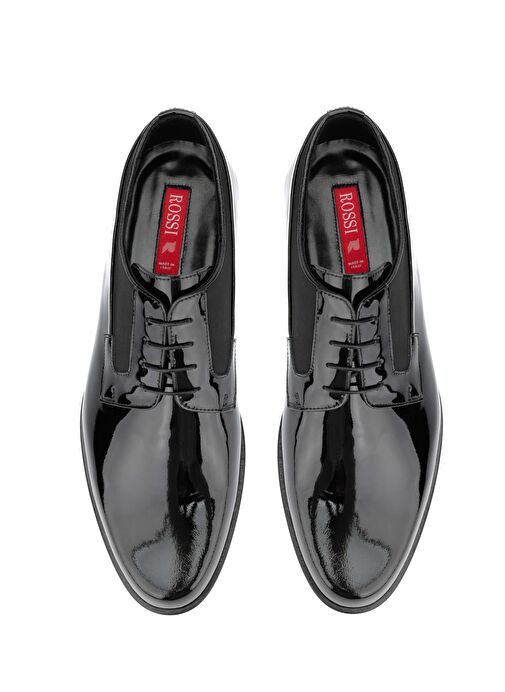 ROSSI Erkek Hakiki Deri Siyah Klasik Ayakkabı - Görsel 5